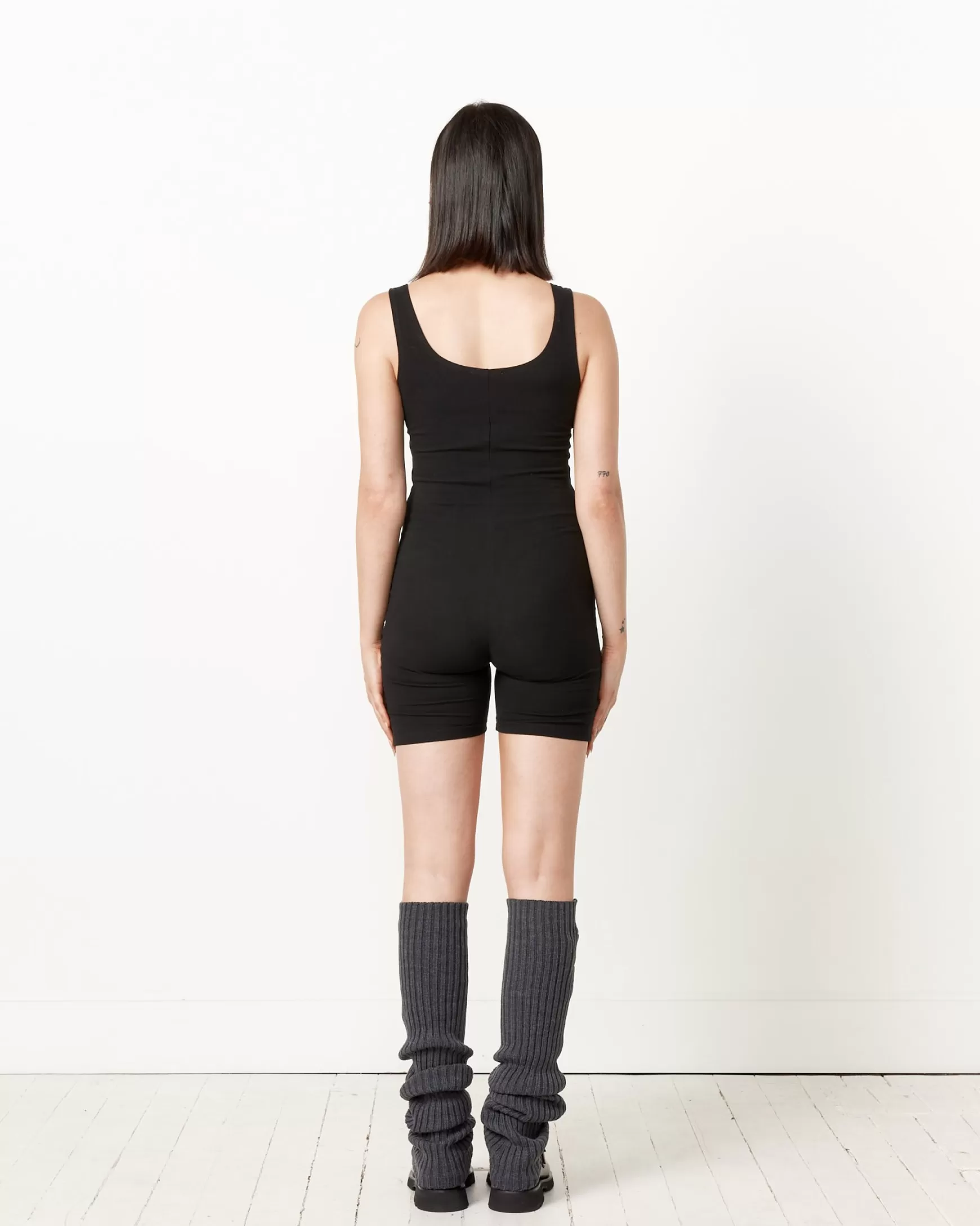 Store Mohawk General Store | | Via Olympia Short Unitard In Black Woman Jumpsuits